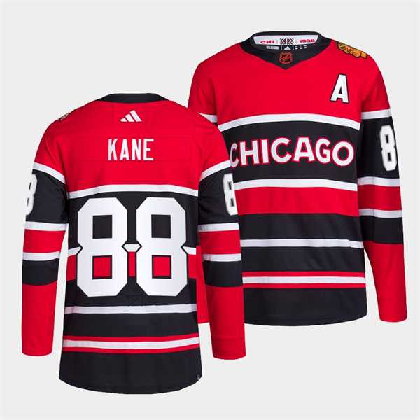 Men's Chicago Blackhawks #88 Patrick Kane Red Black 2022 Reverse Retro Stitched Jersey Dzhi,We sell and wholesale Men's Chicago Blackhawks #88 Patrick Kane Red Black 2022 Reverse Retro Stitched Jersey Dzhi on line form chian!